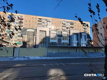 Позади дома виднеется 9-этажка  | Источник: Дарья Кливенкова / CHITA.RU