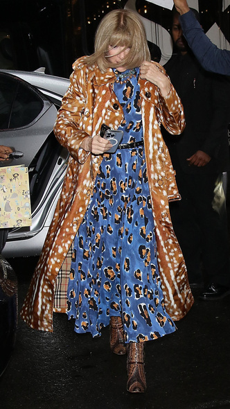 Икона моды: Анна Винтур смело сочетает несколько принтов в одном образе