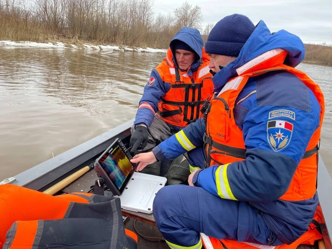 Поиски ребенка, утонувшего в Воткинском районе, велись с помощью эхолотов | Источник: пресс-служба поисково-спасательной службы УР