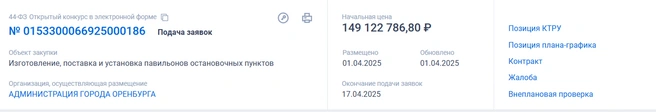 Новый контракт | Источник: «Госзакупки»