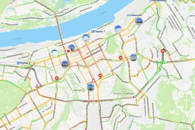 Пробки парализовали центр Перми