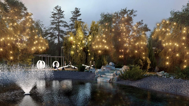 Проект благоустройства Парка Света — зеленой зоны рядом с ЖК «River Park» | Источник: konkurs.gorodsreda.ru
