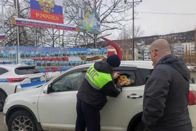 Полицейские и общественники Колымы поддержали акцию «Георгиевская лента»