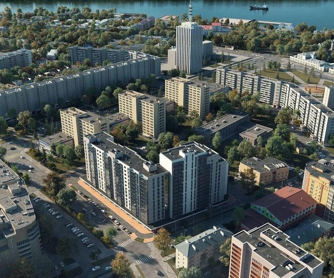ЖК «Мегаполис» находится в уникальной городской локации&nbsp;— из окон открывается вид на центр города | Источник: СМК