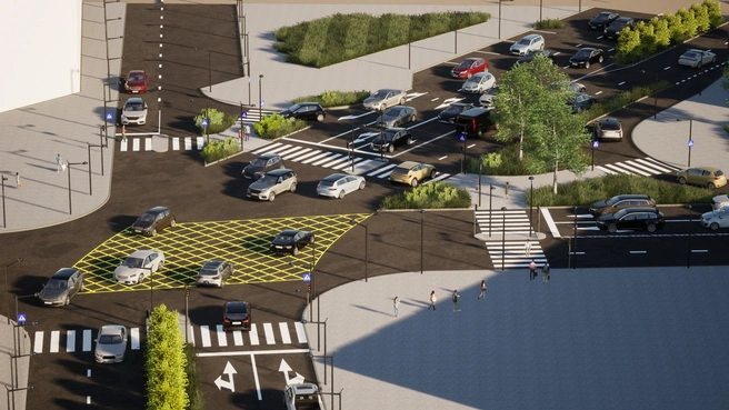 Вид на сложный перекресток со стороны оперного театра | Источник: Владимир Мошкович