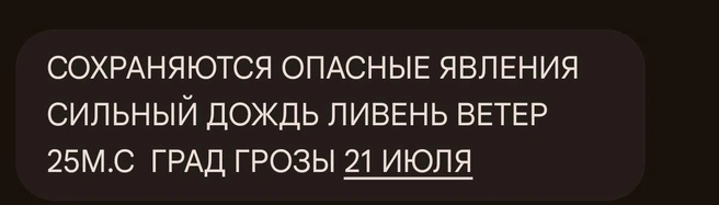 Ливень ожидается завтра | Источник: Читатель NGS55.RU