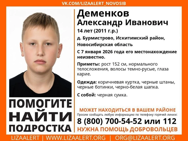 Александр Деменков из деревни Бурмистрово Искитимского района. | Источник: lizaalert_novosib / «ВКонтакте»