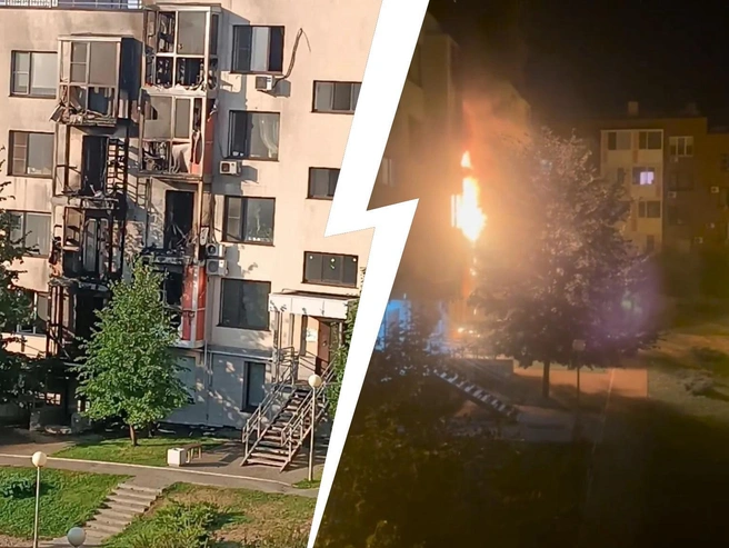 Местные жители сняли пожар на видео | Источник: rodnikovayadolina / ВКонтакте