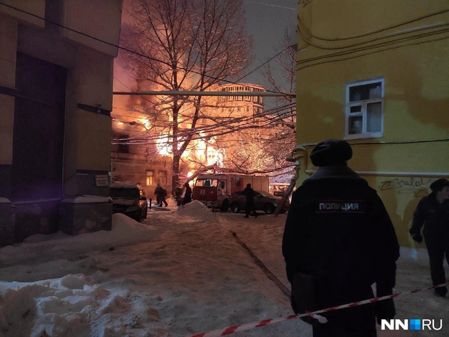 Дом на Большой Покровской пострадал от пожара в 2021 году | Источник: Наталья Бурухина / NN.RU