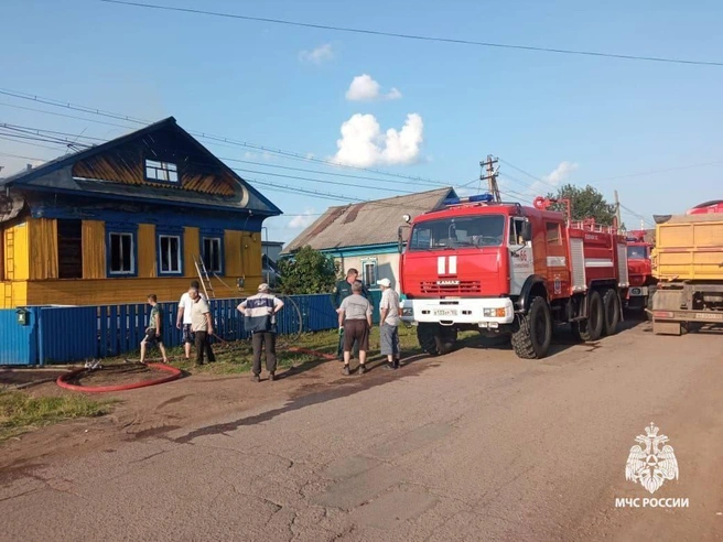 Дом выгорел | Источник: МЧС России