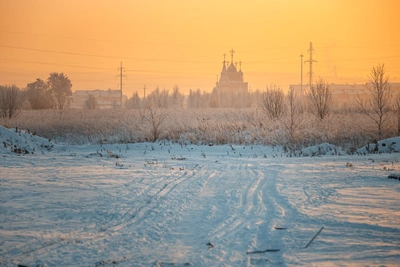 Штормовой ветер и морозы в Рождество в Кузбассе