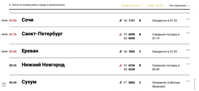 Задержаны более 20 рейсов, которые должны были приземлиться в Шереметьево | Источник: svo.aero