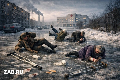 Каждый четвертый пациент травмпункта в Чите — жертва гололеда