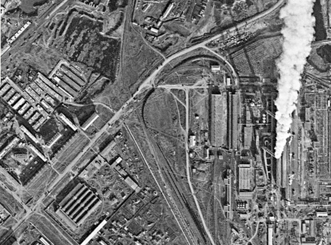 1972 год. Стадиона еще нет, но уже видно место, где он появится | Источник: retromap