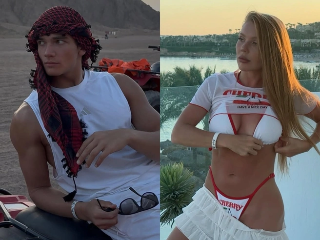 Парочка «спалилась» браслетами из одного отеля… | Источник: markrudak, karinakross / Instagram (экстремистская организация, деятельность запрещена на территории РФ)