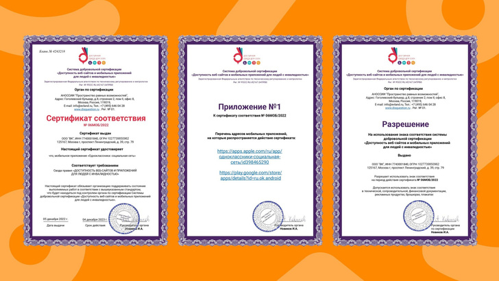 Доступность для незрячих пользователей: приложения «Одноклассники» и Почта Mail.ru получили сертификат Everland