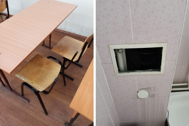 Мебель и оборудование, по заявлениям родителей, тоже находятся в плачевном состоянии | Источник: Олег Гладков