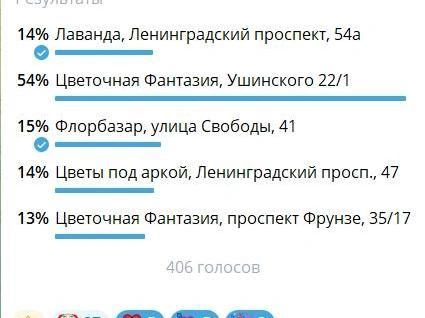 В финальном голосовании приняли участие 406 человек | Источник: 76.ru — Ярославль онлайн / t.me