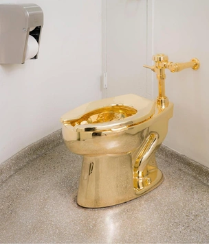 Золотой унитаз Маурицио Каттелана выставят на аукционе Sotheby's за 10 миллионов долларов