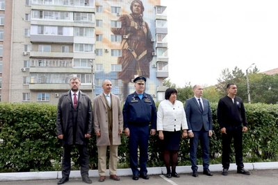 В Комсомольске-на-Амуре открыли мурал Алексею Маресьеву
