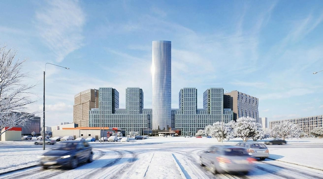 На площади Конституции построят 75-метровые бизнес-центры. Показываем, как они могут выглядеть | Источник: КГА / Архитектурное бюро «Студия 44»