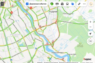 Затор на КАД перед вантовым мостом вырос до 7 км