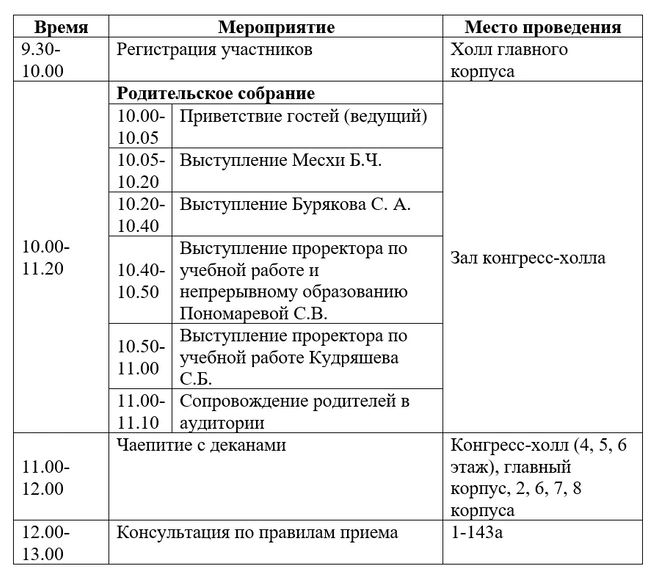 Собрание начнется в 10:00  | Источник: ДГТУ 
