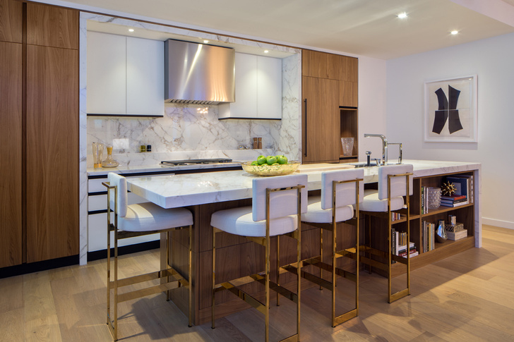 Эксклюзивные кухни Scavolini и Джеффри Бирса, разработанные для апартаментов One West End на Манхэттене.