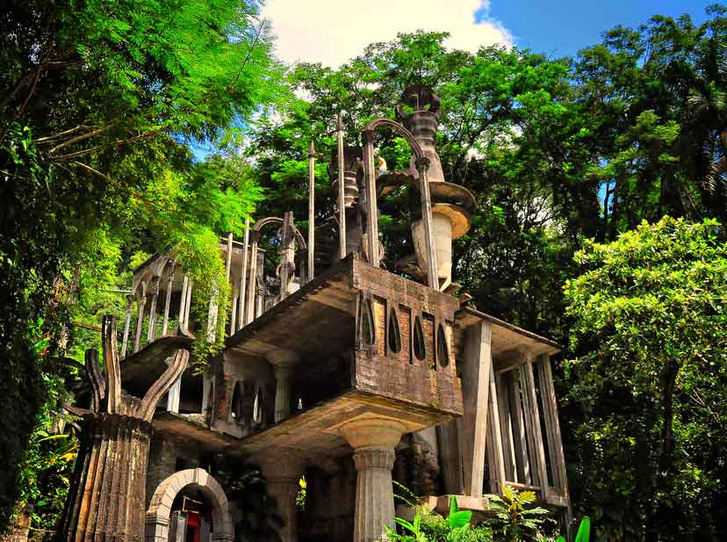 Скульптурный парк Лас-Посас: сюрреалистический сад в мексиканских джунглях