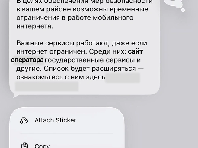 Операторы вновь напоминают абонентам о «белом списке» доступных ресурсов | Источник: читатель V1.RU