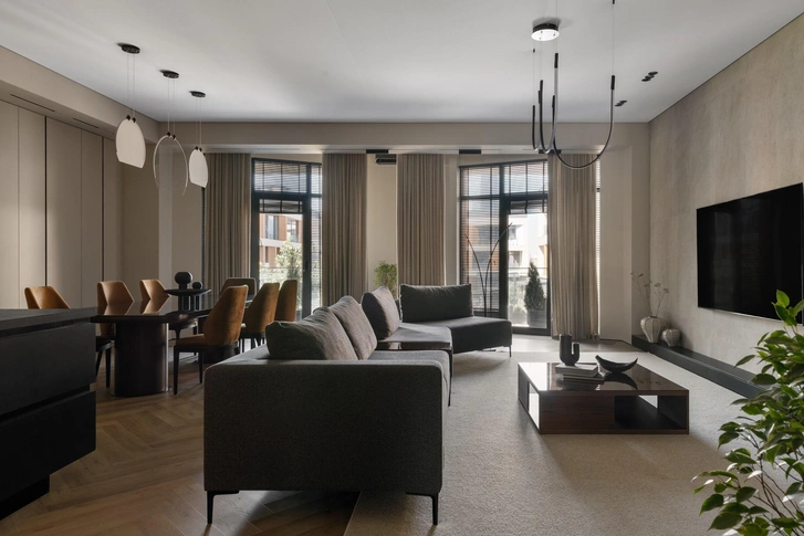 Теплый минимализм: квартира 184 м² в Алма-Ате | Источник: Мила Лотоцкая. Стиль: Жанна Бондаренко