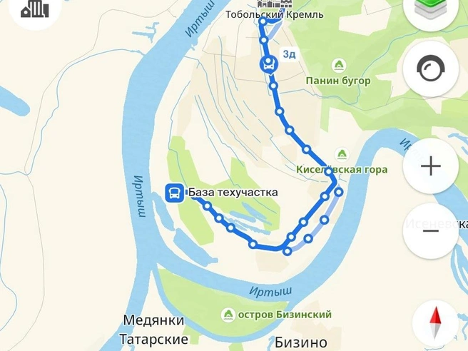 В этой местности родители Елены заметили следы присутствия медведей  | Источник: 2gis.ru