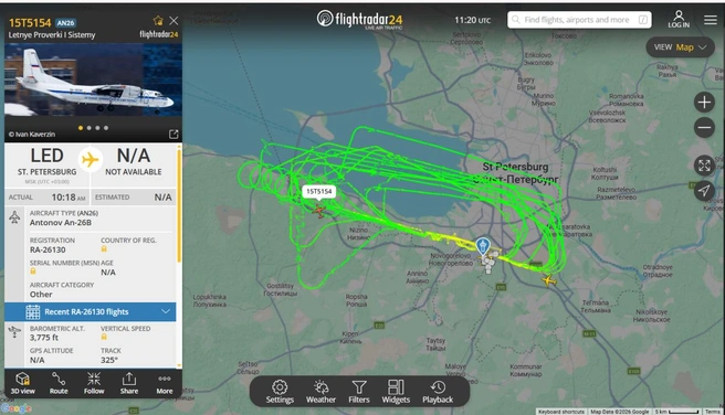 22 апреля 2026 года | Источник: скриншот сайта flightradar24.com