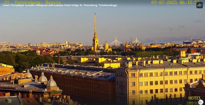 Хорошая погода пришла в Петербург. Скоро будет 28 градусов | Источник: кадр супервидовой веб-камеры