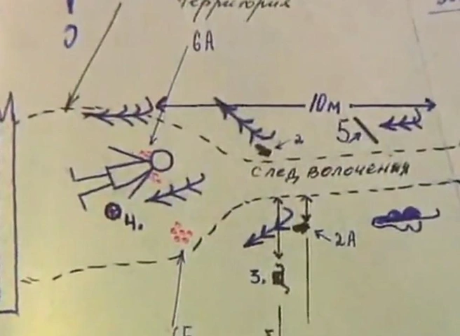 Место, где нашли тело мальчика, который катался на лыжах и столкнулся с Ряховским | Источник: «Криминальная Россия» НТВ / YouTube.com
