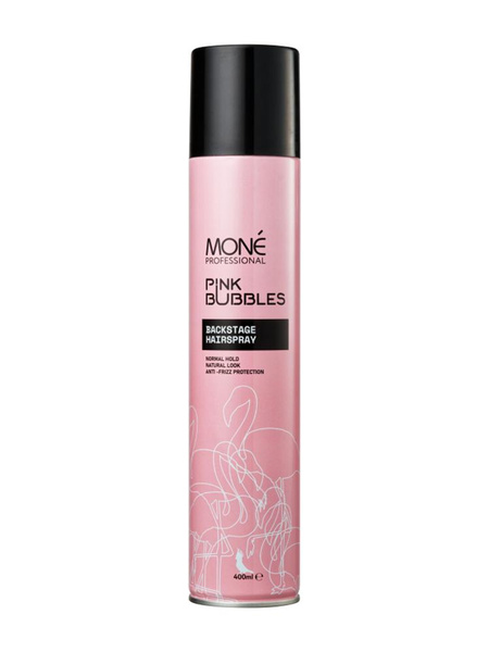 Лак для объема и укладки волос средней фиксации Pink Bubbles Mone Professional