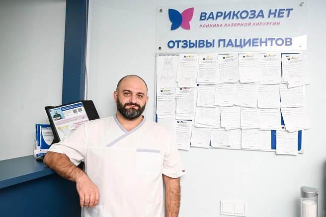 По словам Гранта Петросовича, 5–10% пациентов клиники запускают варикоз до появления тромбоза | Источник: Максим Воробьев
