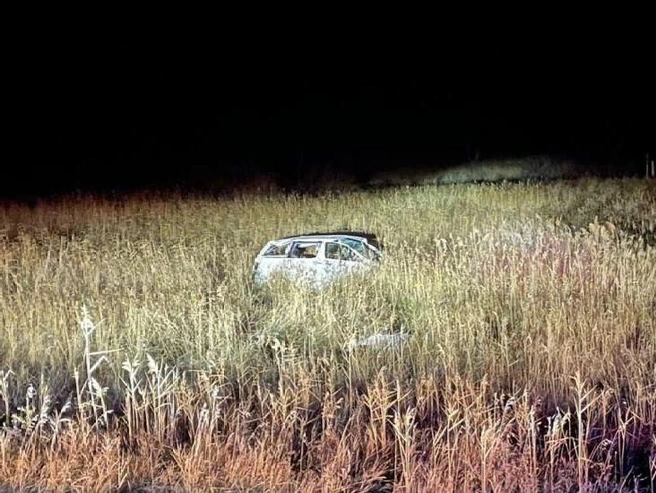 Машина слетела в кювет и опрокинулась | Источник: ГАИ по Новосибирской области