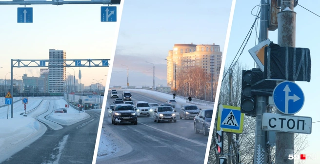 В январе пермякам придётся привыкать к объездам закрываемого участка шоссе Космонавтов | Источник: Тимофей Калмаков / 59.RU