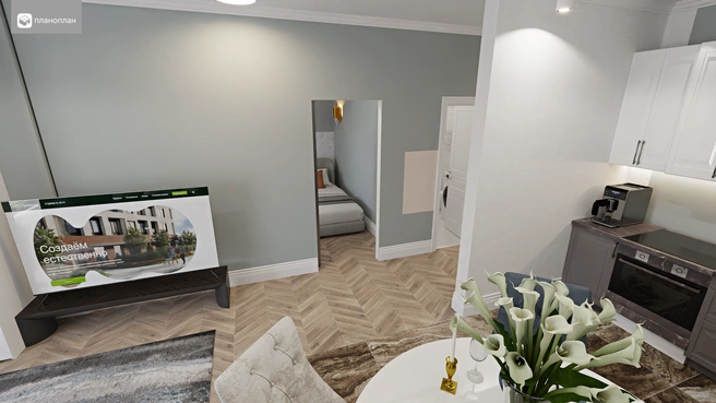 Квартира-студия 45 м² | Источник: «Природа»