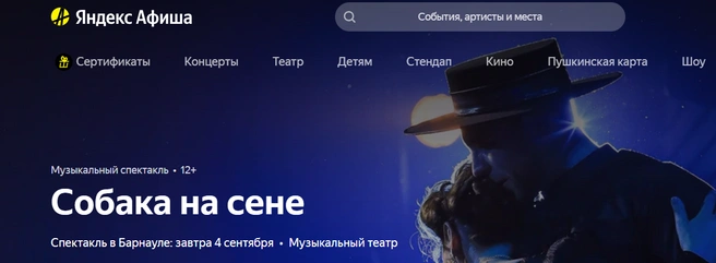 Источник: Яндекс Афиша