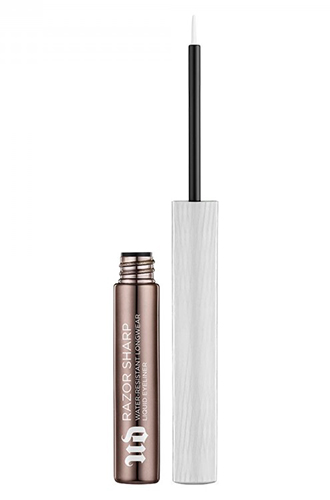 Водостойкая жидкая подводка для глаз Razor Sharp, Urban Decay, в цвете Bump (белый, лаковый финиш)