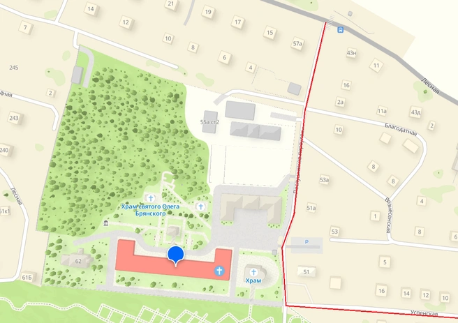 Где-то здесь установят временные дорожные знаки | Источник: 2gis.ru