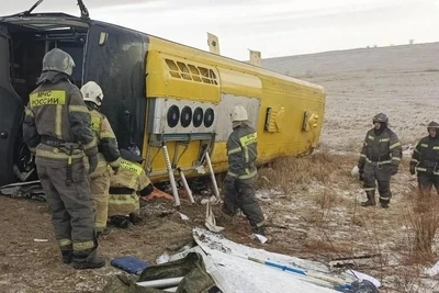 Автобус с иностранцами перевернулся на трассе в Забайкалье