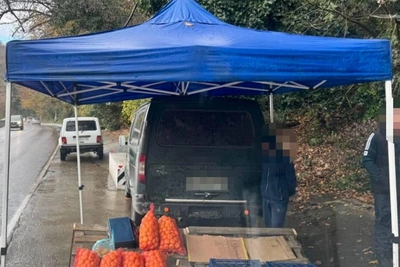 В Сочи полиция конфисковала фрукты у торговца на обочине