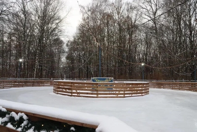 В парке «Дубки» открылся ледовый каток для массовых катаний