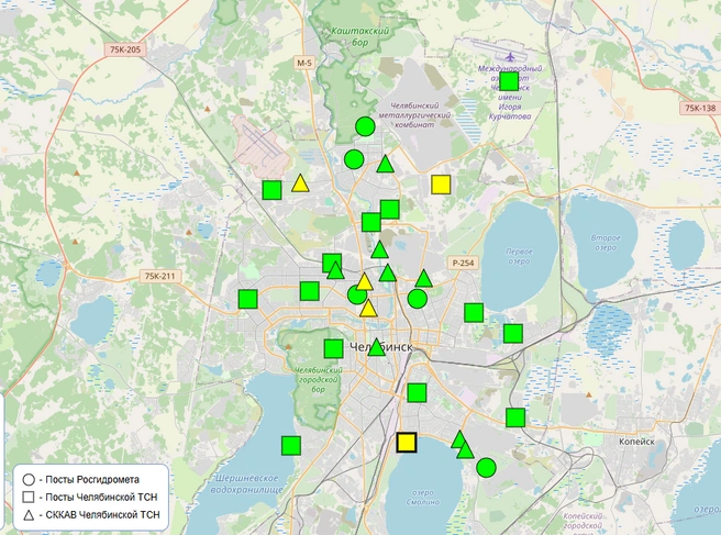 Источник: Единая информационная система мониторинга качества атмосферного воздуха Челябинской области