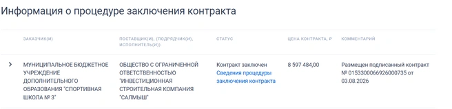 И в этом случае фирма Владимира Курникова чуть-чуть «ужалась»&nbsp;— мэрия давала больше | Источник: Сайт «Госзакупки»
