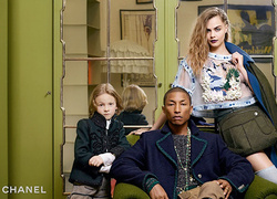 Кара Дельвинь и Фаррелл Уилльямс в рекламной кампании Chanel