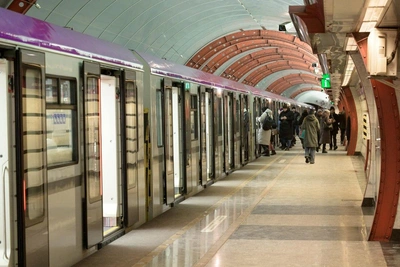 Новый фиолетовый «Балтиец» вышел на линию метро